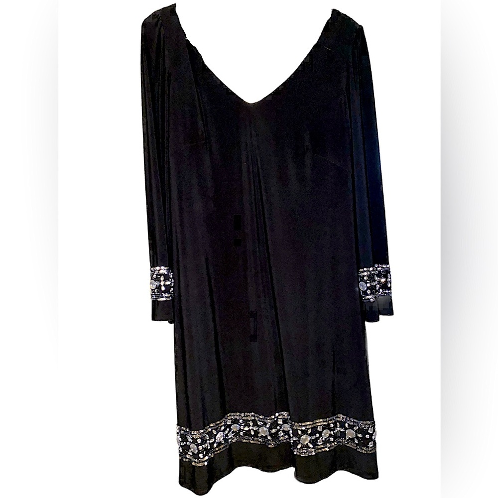 OC by Oleg Cassini rhinestone trim occasion dress